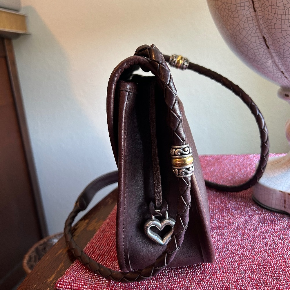VINTAGE BRIGHTON Brown Leather Saddle Bag, cross-body - Picture 6 of 10
